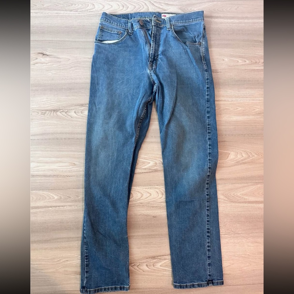 BUNDLE Wrangler Men's Premium Slim Straight and Athletic Fit Jeans - Blue 32/30